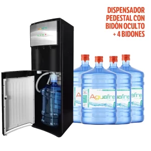 Dispensador Bidón Oculto frío/calor + 4 Bidones 20 lts.