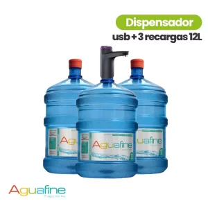 Dispensador USB Premium + 3 Recargas 12L